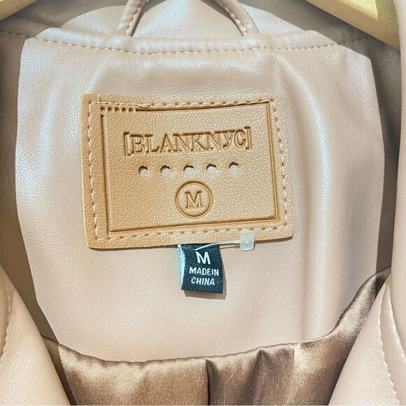 NWOT Anthropologie BLANKNYC Belted Faux Leather Crop Moto Jacket - Picture 7 of 7